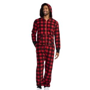 Tipseyelves MEN'S LUMBERJACK JUMPSUIT Mefium Buffalo‎ Plaid Onzie